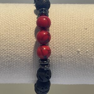 Vic tiger eye bracelet: three red beads (300x300)